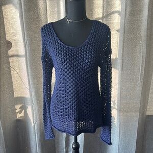 Sperry Navy Scoop Neck Sweater